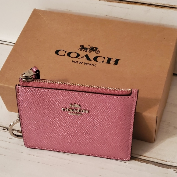 Coach Handbags - NWT COACH Mini Metallic Blush ID Keychain